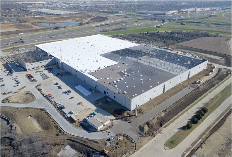 summit racing texas store under construction, aerial view