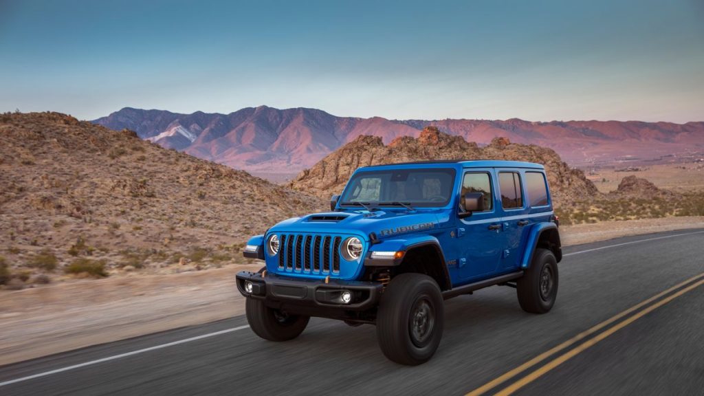 Jeep Wrangler Rubicon 392 on mountain road