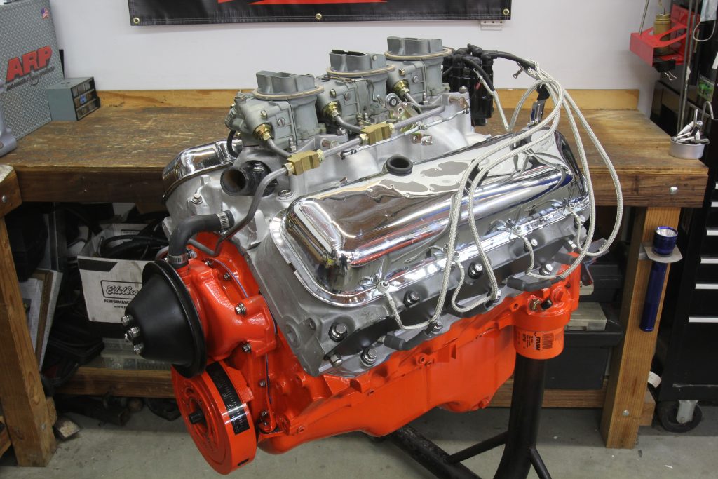 big block chevy engine with tri-power intake