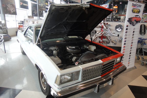 duplicolor custom el camino paint demo car, white side