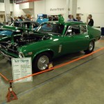1969 chevy nova ss on display at indoor car show