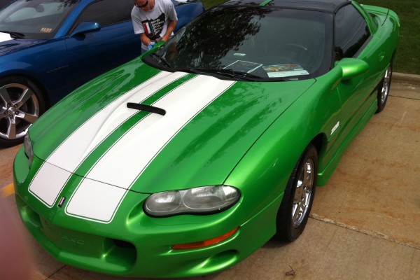 Green fourth gen chevy camaro Z28 coupe