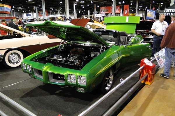 green second-gen pontiac gto convertible custom