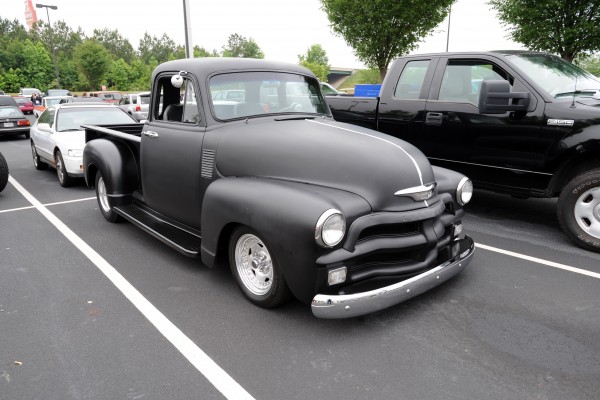 black chevy 3100 truck hot rod