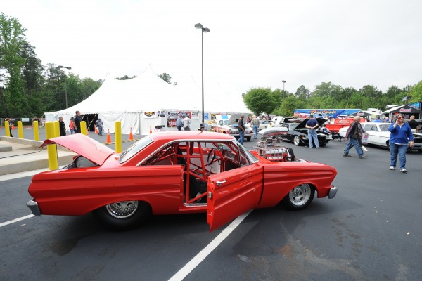 vintage pro mod at a car show