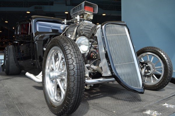 front grille view of a 1934 Chevrolet Master Coupe hot rod