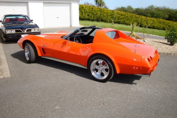 1976 Chevy Corvette with custom wheels