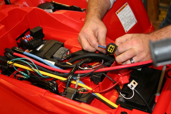 installing winch wiring on an atv