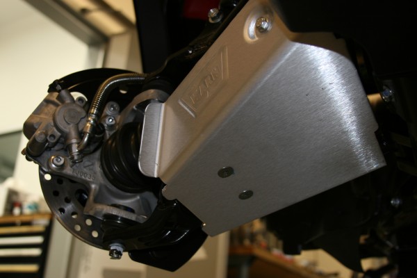 front skid plate installed on an atv
