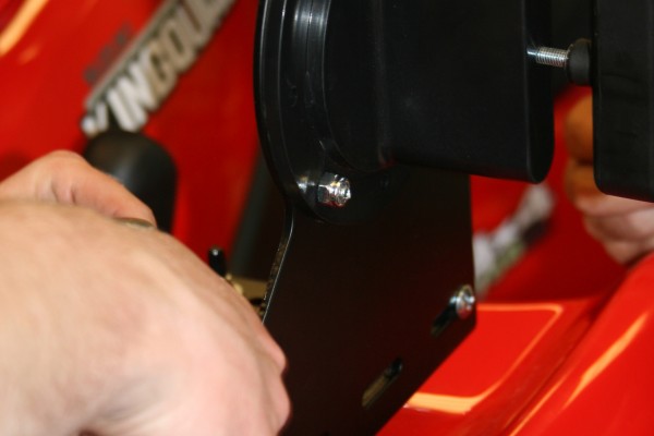 custom mount installed on an atv