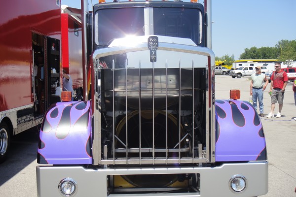 front of a big rig jet powered dragster