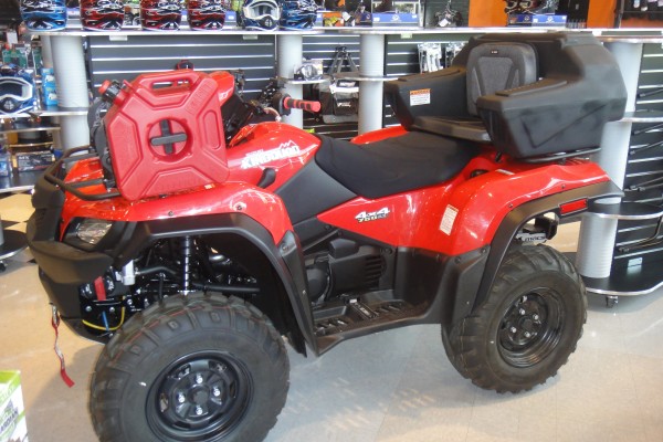 ATV loaded up with aftermarket gear in summit racing store