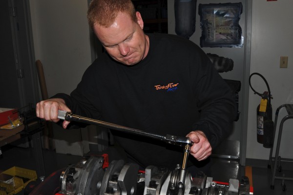 installing rod caps on an engine