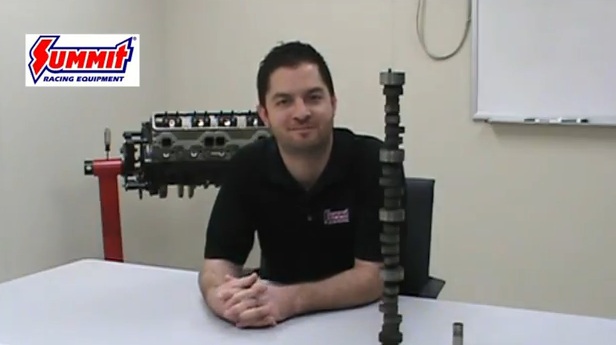 video still of man explaining camshaft specs