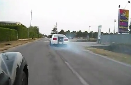 steeda mustang doing a burnout