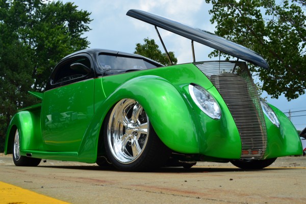 Green Ford hot rod
