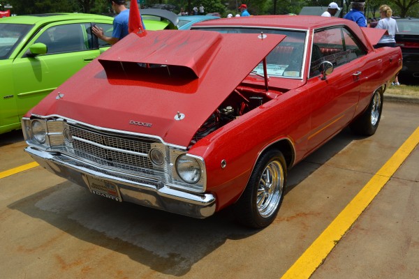 red dodge dart drag car