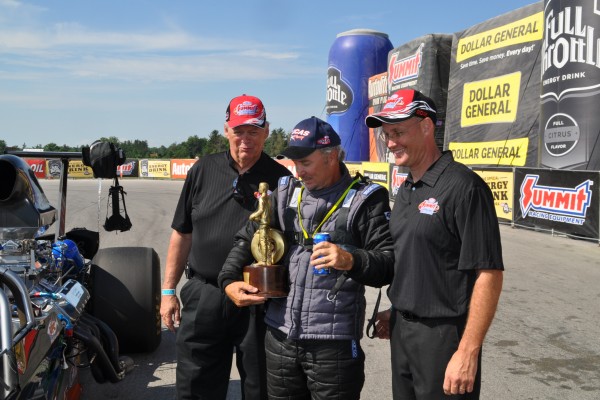 Winner's circle at 2012 NHRA Summit Racing NHRA Nationals