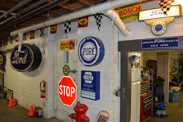 vintage neon signs in car collection