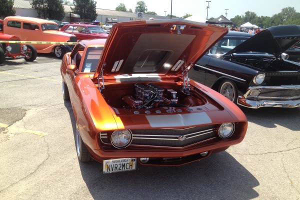 first gen Orange Camaro custom show car