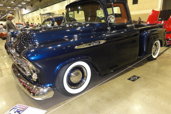 blue chevy 3100 pickup truck