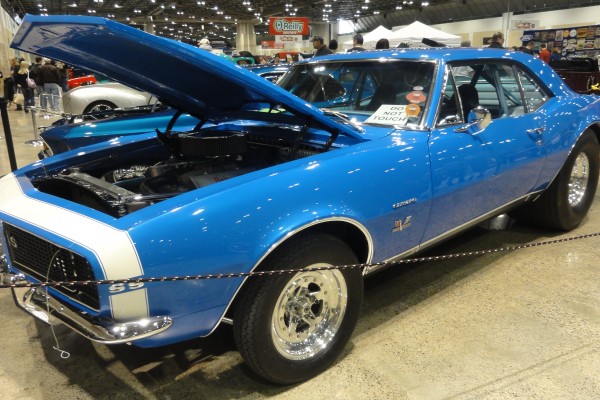blue 1967 chevy camaro ss drag car