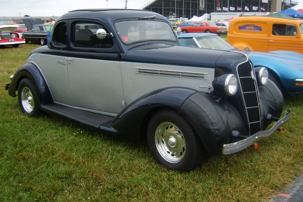 vintage prewar five widow coupe with custom wheels
