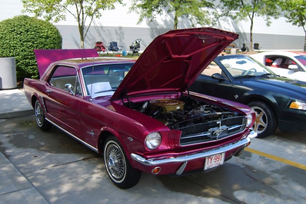Red 1965 Ford Mustang Coupe