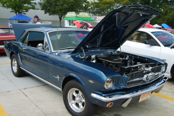 Blue 1965 Ford Mustang