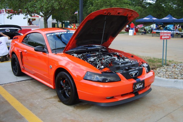 Orange 2004 Ford Mustang GT