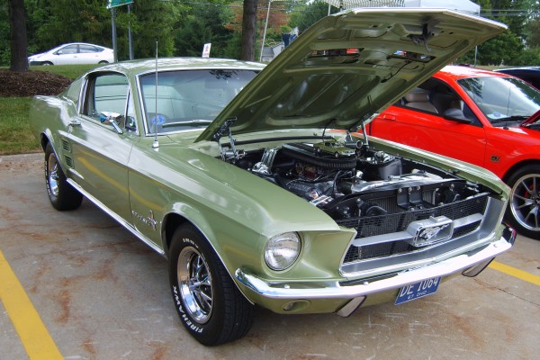 Green 1967 Ford Mustang fastback