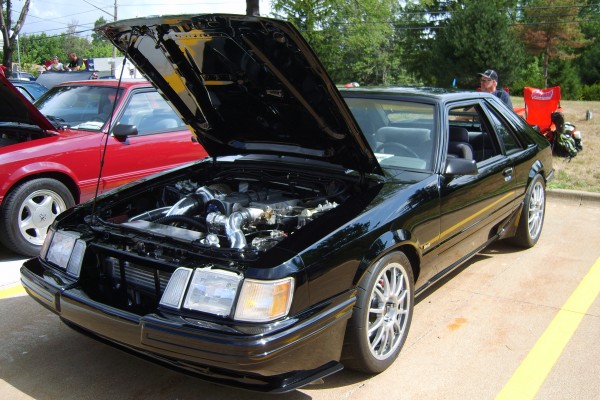 Black Ford Mustang SVO