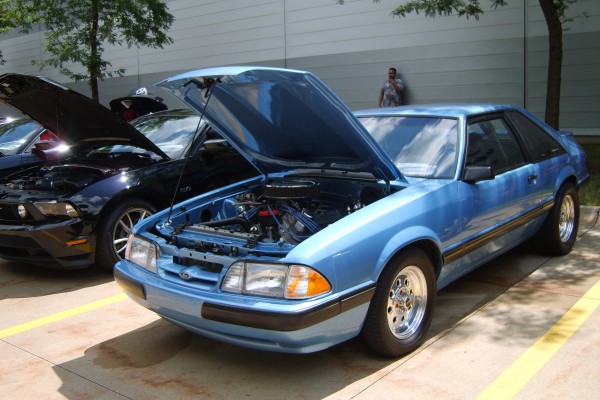 Blue Ford Mustang Fox body