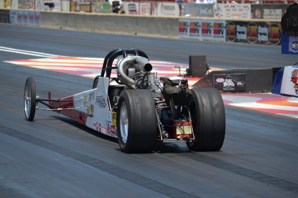 dragster on starting line