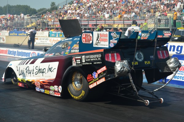 Tim Wilkerson in NHRA Funny car prior to launch