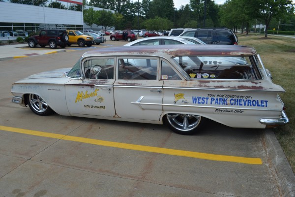 lowered vintage chevy parkwood hot rod station wagon