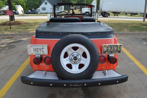 1949 willys jeepster, rear spare tire mount