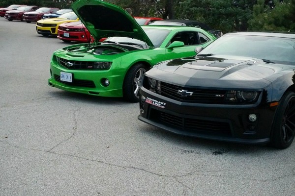 Camaro5 Fest, Green and Black Camaros
