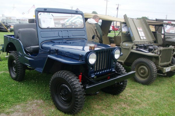 Classic blue Willys Jeep