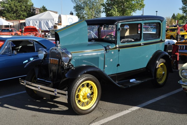 vintage ford tudor coupe, restored
