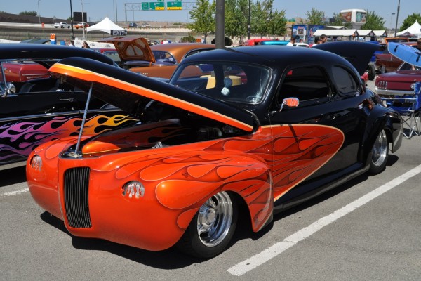 flamed custom hot rod