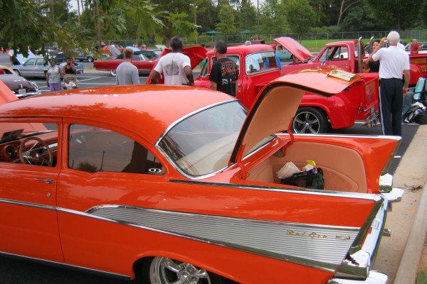 Orange 1957 Chevy Bel Air