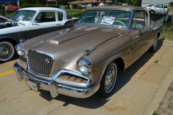 vintage studebaker coupe at car show