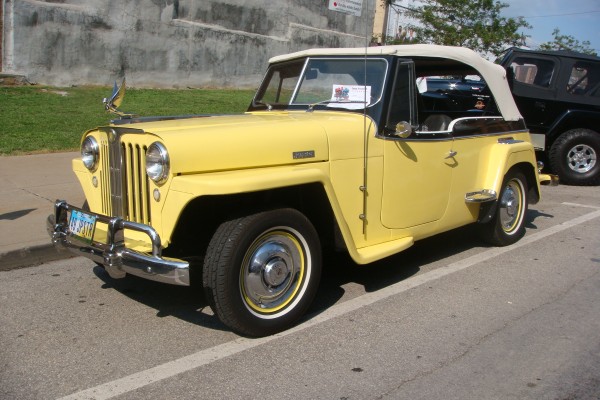 Classic yellow Jeepster