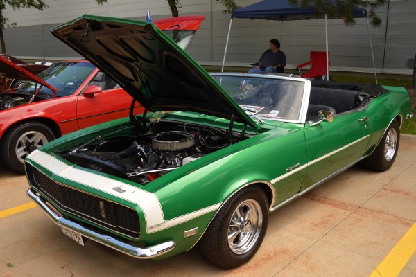 green 1968 Camaro RS Convertible