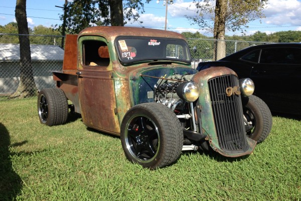 GMC rat rod with Corvette wheels