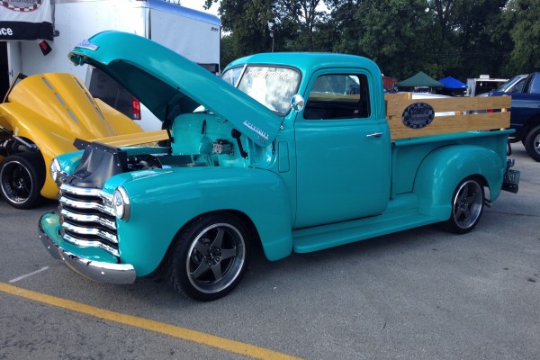 Vintage Chevy 3100 pickup with LS engine