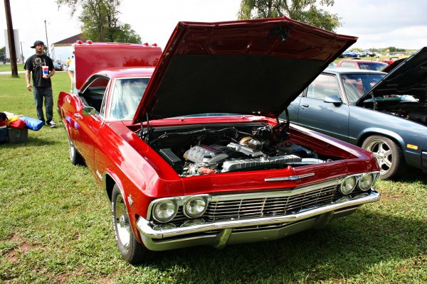 Red Chevy Impala with LS engine