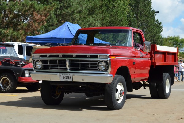 vintage ford dump bed pickup truck