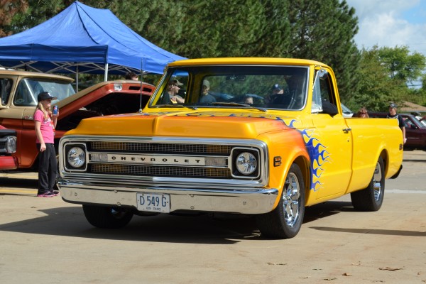 flamed 1969 chevy c10 truck hot rod
